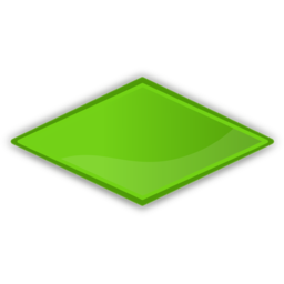Download free rhombus green icon